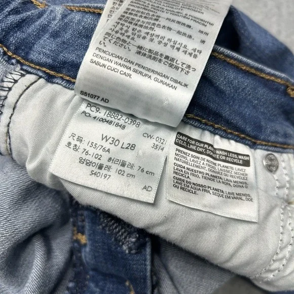 Levi's 721 High Rise Skinny Jeans Women 30 Blue Denim Stretch Casual Classic - Picture 10 of 14